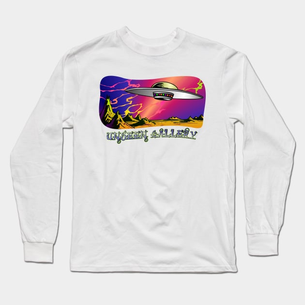 Alien landscape Long Sleeve T-Shirt by CheezeDealer